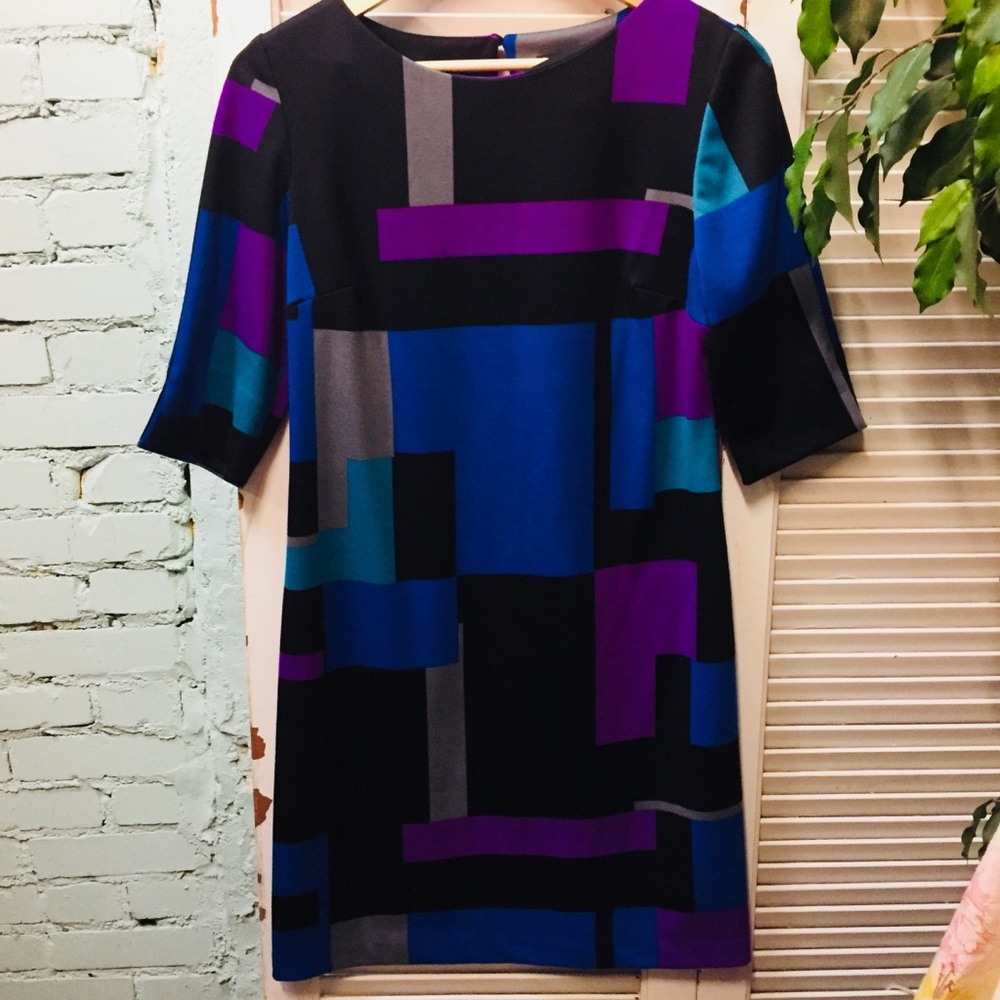 New Directions Mod Multicolor Shift Dress